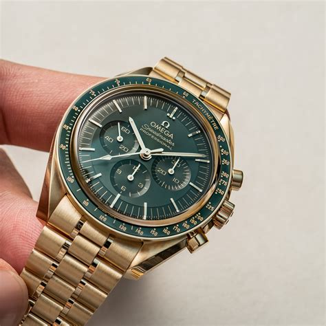 omega speedmaster green dial|Omega Speedmaster moonshine.